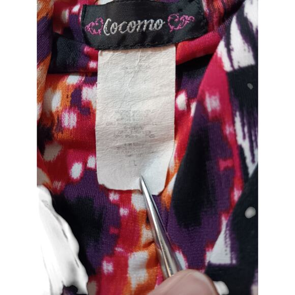 COCOMO Y2K Babydoll Top Blouse M/L Liquid Knit‎ Vacation Travel Coquette Career - Picture 6 of 8